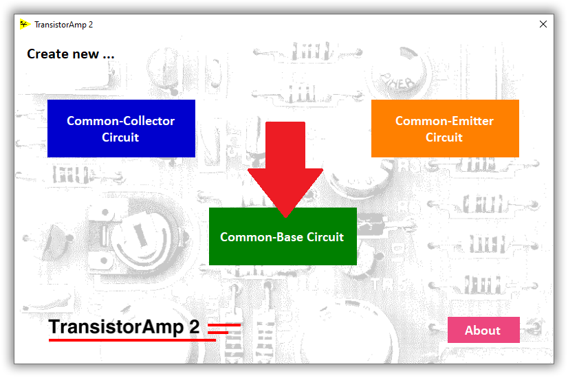 design a new amp in common-base configuration