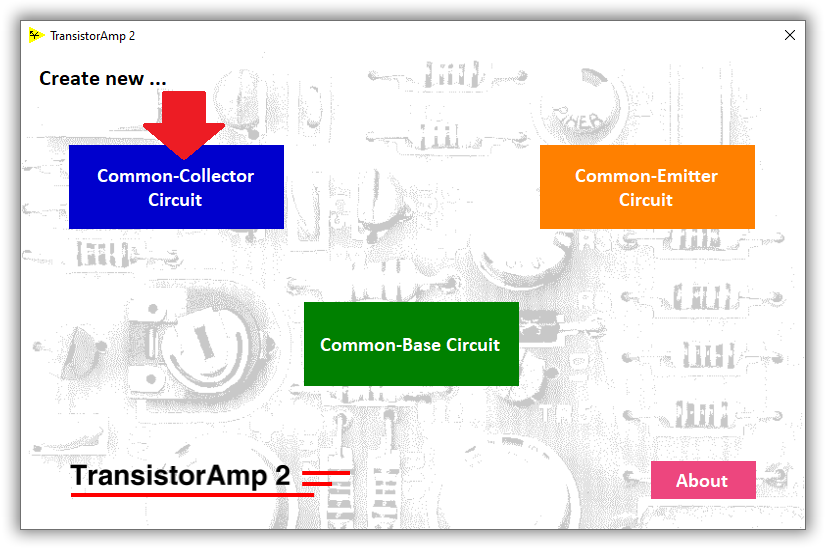 design a new amp in common-collector configuration