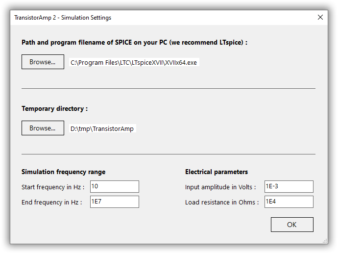 Simulation Settings